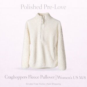 Craghoppers Sherpa Fleece Pullover 1/2 Zip Cream Off-White Women’s M